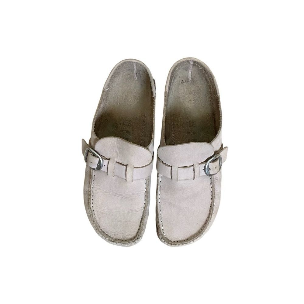 Birkenstock Buckley Lilac Nubuck Leather Slip-On Moccasin Clog Mule Shoes - Picture 6 of 10